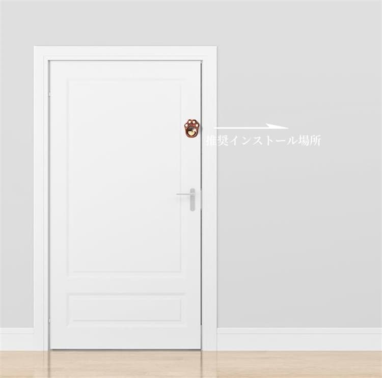 猫グッズ 猫肉球風鈴 木製玄関チャイム 爪切りグッズ収納付き