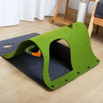 猫グッズ 猫ちゃん大興奮トンネル付き隠れ家遊び場