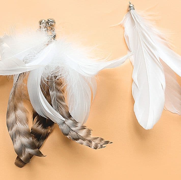 猫グッズ 運動不足解消グッズ 吸盤式自在猫じゃらし フェザーワンド