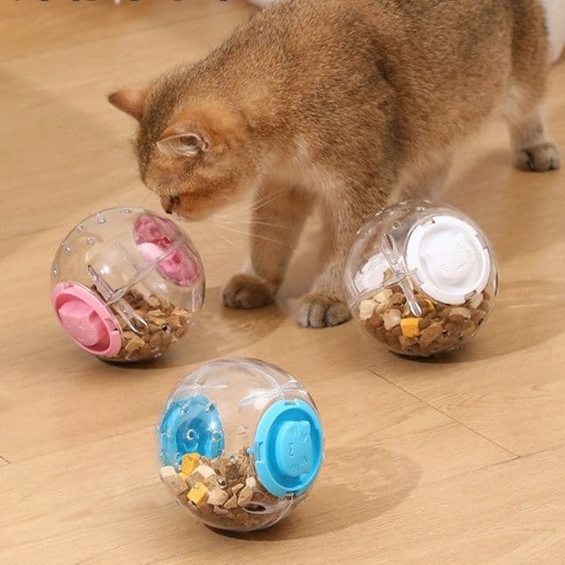 猫グッズ 運動不足解消グッズ ころころおやつ探検球 猫の知恵玩具