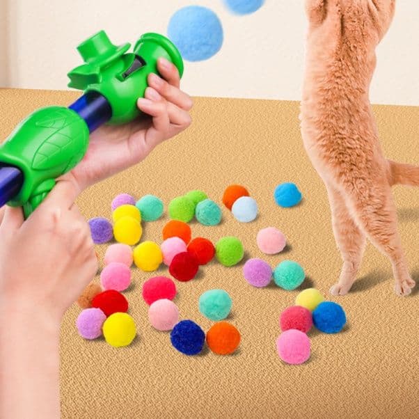 猫グッズ 運動不足解消グッズ ふわポン発射！もふもふキャッチャー