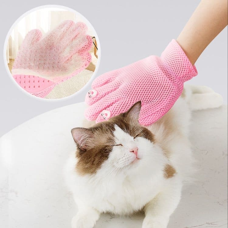 猫グッズ もふもふケア 猫用マッサージブラシ手袋