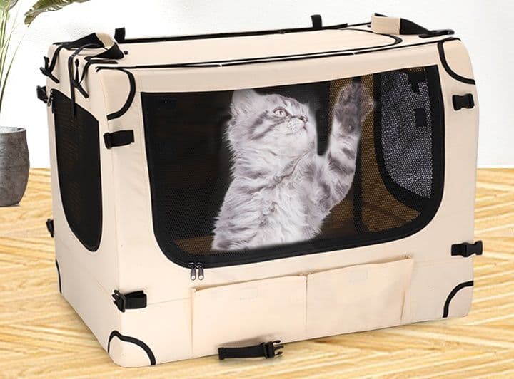 猫グッズ 防災グッズ 折りたたみ式猫用避難キャリー