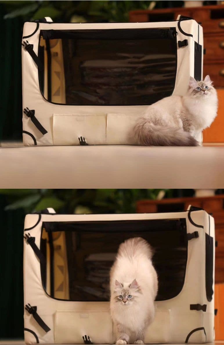 猫グッズ 防災グッズ 折りたたみ式猫用避難キャリー