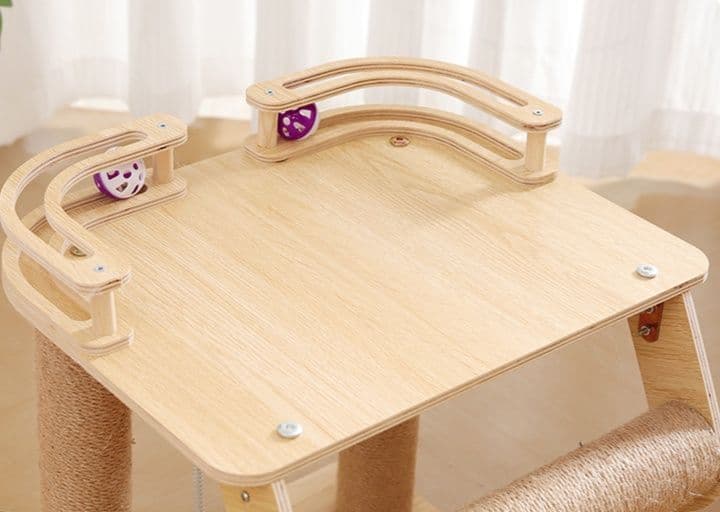 猫グッズ 爪とぎ付き遊びタワー 猫ちゃん運動パラダイス