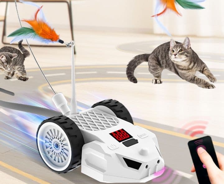 猫グッズ 自動猫じゃらしカー