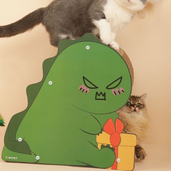 恐竜型爪とぎ　爪切りグッズ