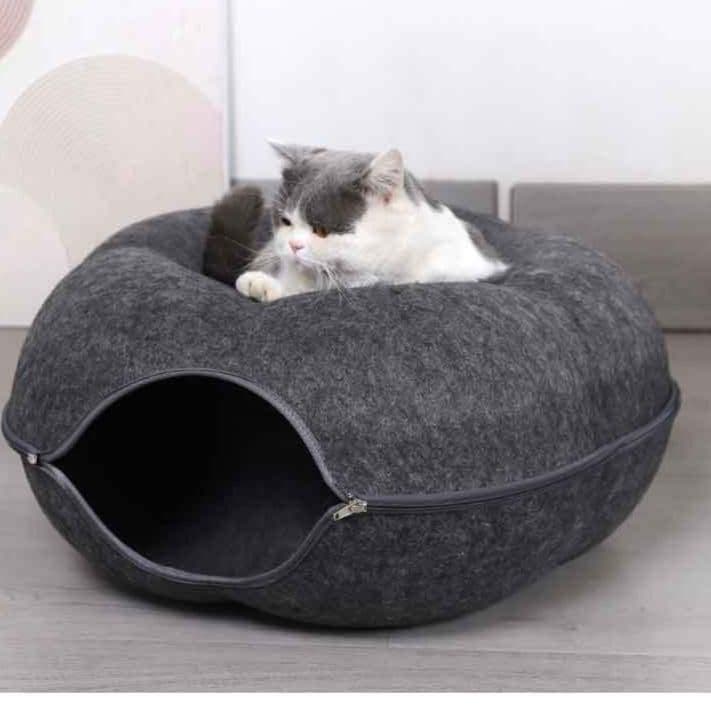 猫グッズ まるっと安心 猫用避難ドーナツベッド