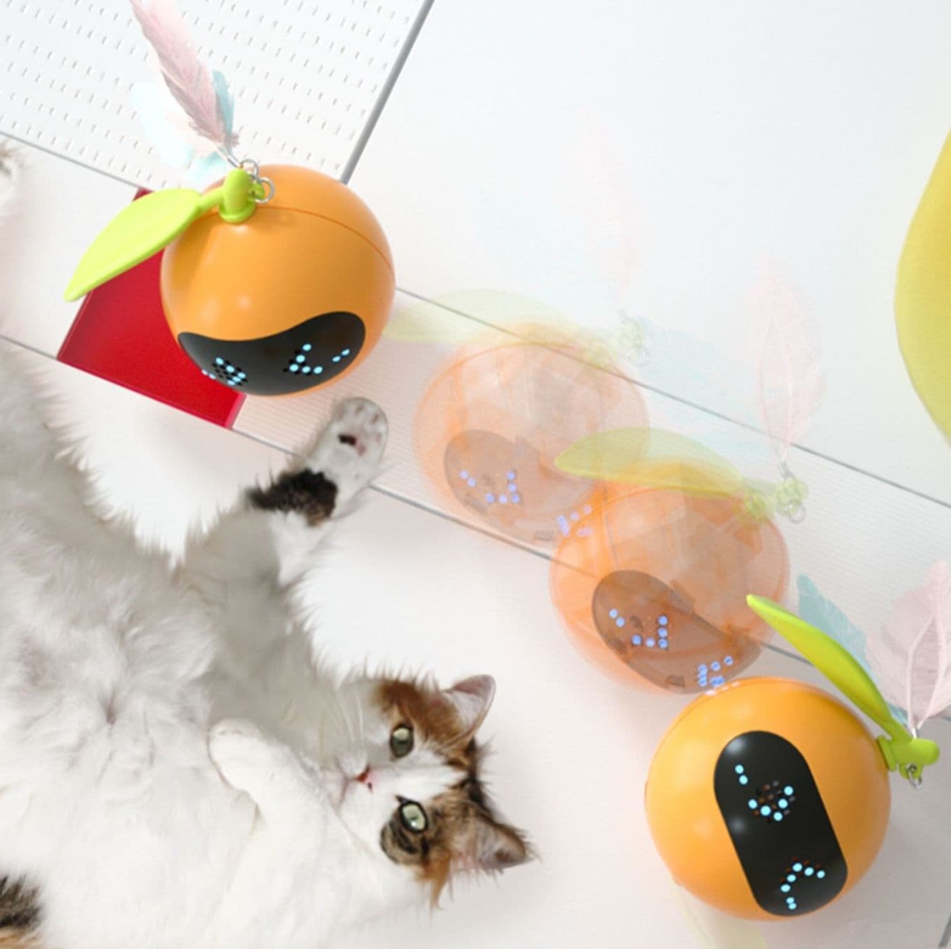 猫グッズ 運動不足解消グッズ 自動光追跡電動ゲームボール
