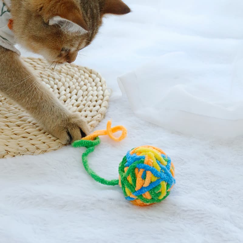 猫グッズ もこもこ毛糸ボール 猫の遊び玉