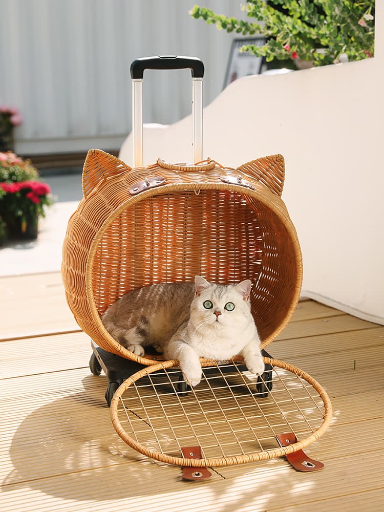 猫グッズ 防災グッズ 猫型キャリー防災バスケット