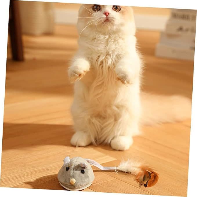 猫グッズ 運動不足解消グッズ ねずみ型電動おもちゃ猫じゃらし