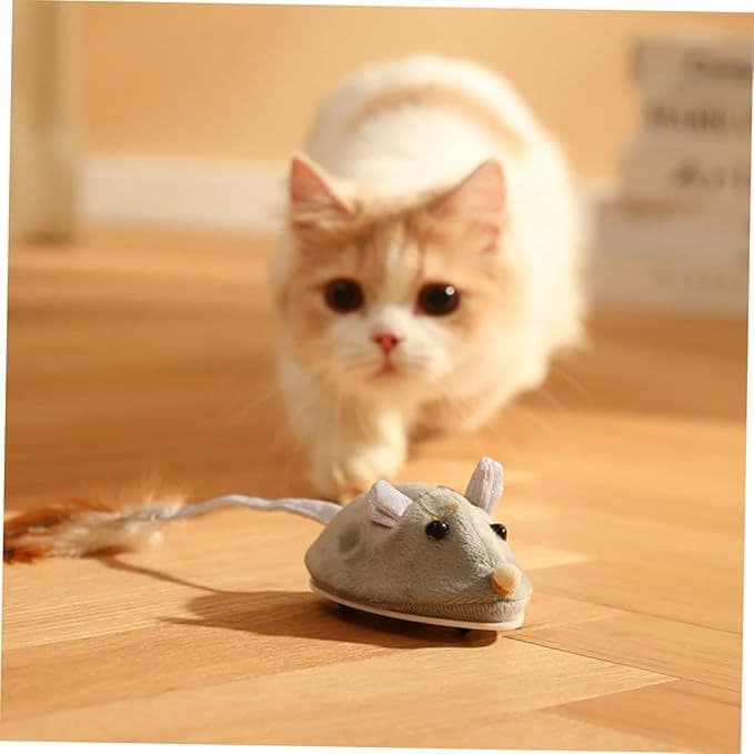 猫グッズ 運動不足解消グッズ ねずみ型電動おもちゃ猫じゃらし