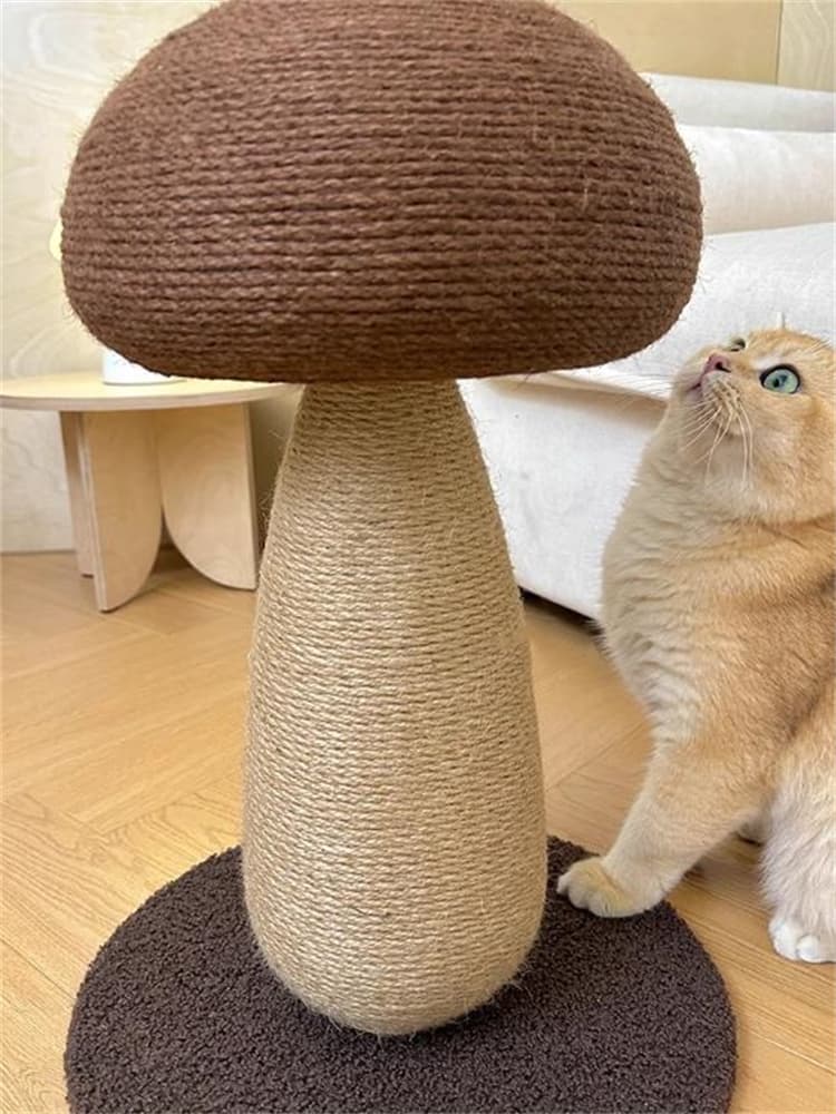 猫グッズ 運動不足解消グッズ 屑が出ない麻縄キノコ型爪とぎ爪切りグッズ耐磨耗