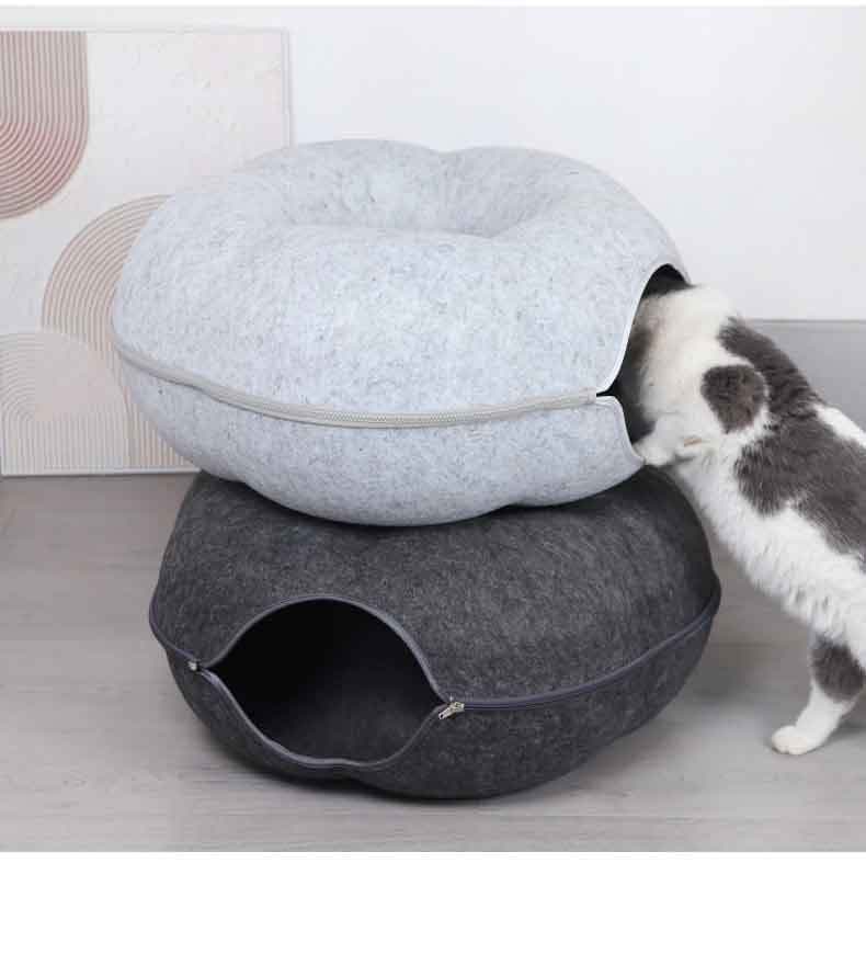 猫グッズ まるっと安心 猫用避難ドーナツベッド
