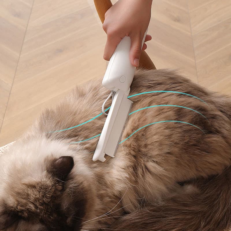 猫グッズ 抜け毛対策グッズ ふわもふケア二段式ブラシ