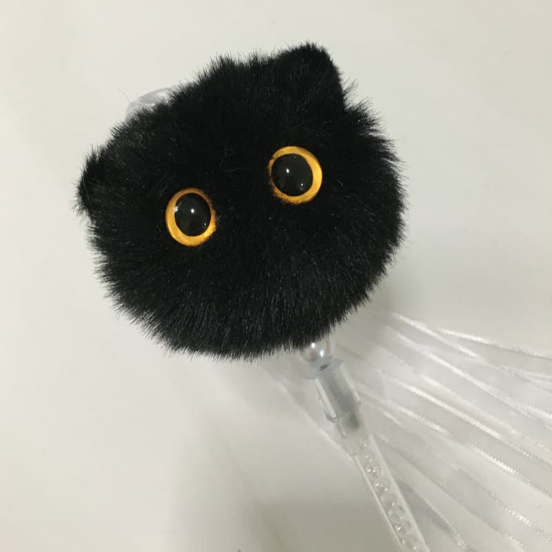 猫グッズ運動不足解消グッズふわふわ顔付き猫じゃらし