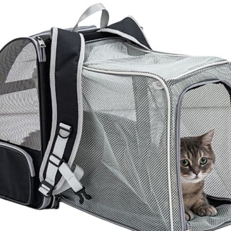 猫グッズ にゃんと安心!拡張キャリーリュック