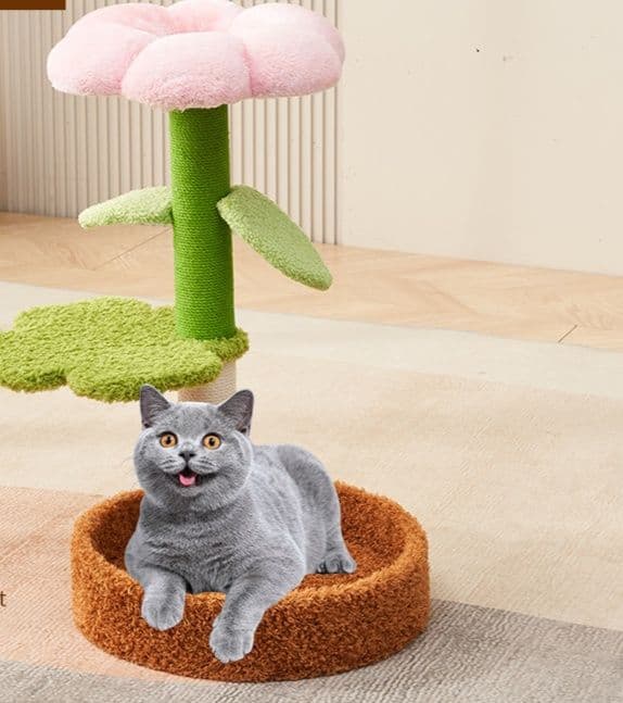 猫グッズ お花型キャットタワー爪磨き