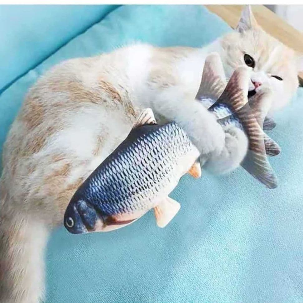 猫グッズ 運動不足解消グッズ 猫用電動魚おもちゃ跳ねる鮒で運動不足解消