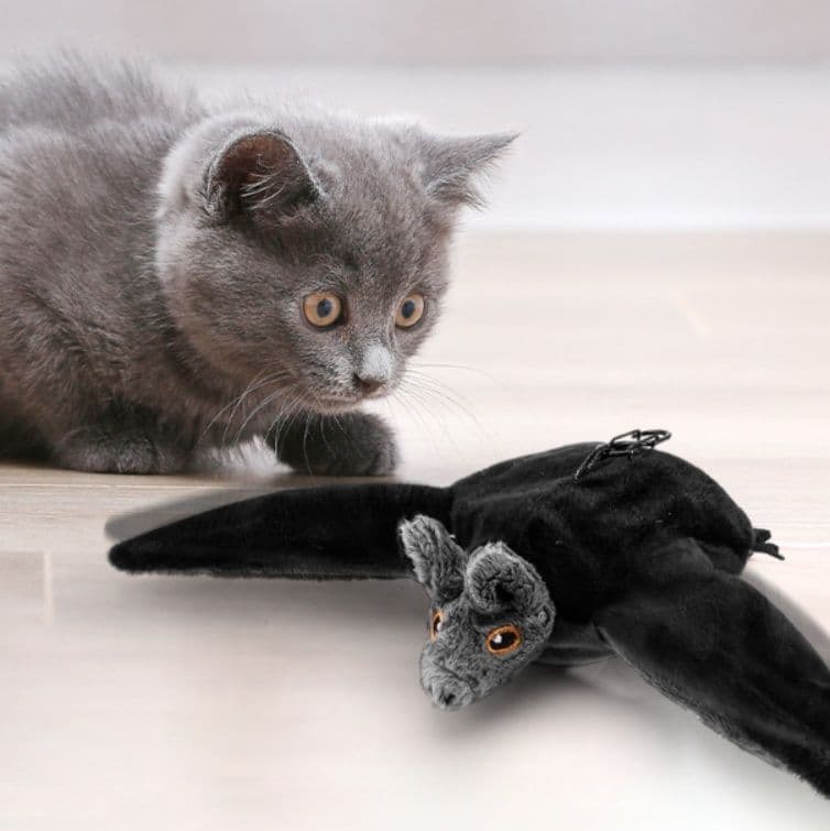 猫グッズ運動不足解消グッズ狩猟本能刺激こうもり型電動猫じゃらし